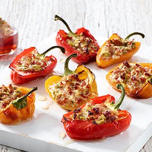 goat cheese stuffed mini peppers index image