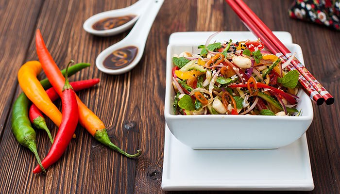 spicy thai noodles display image