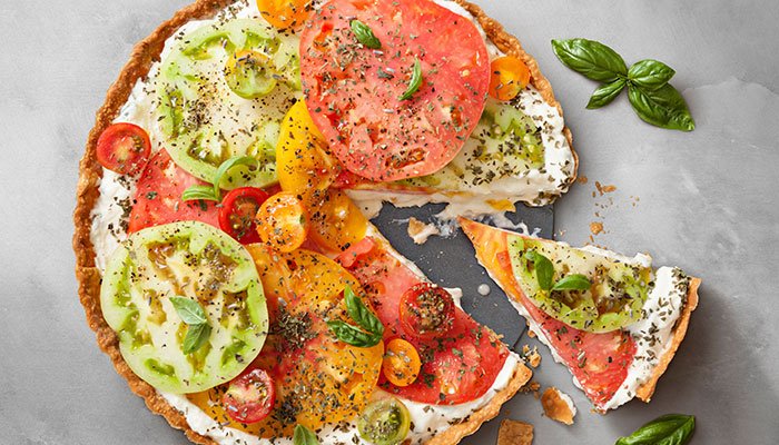 hierloom tomato tart display image