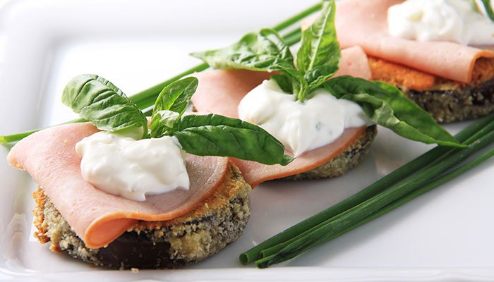 almond crusted eggplant display image