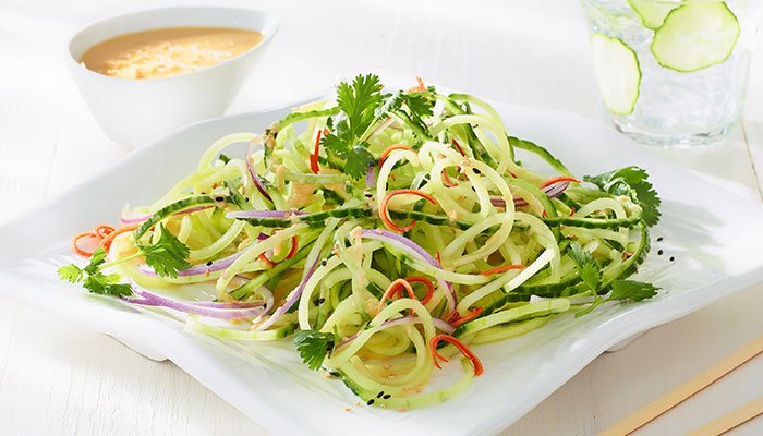 cucumber noodle salad display image