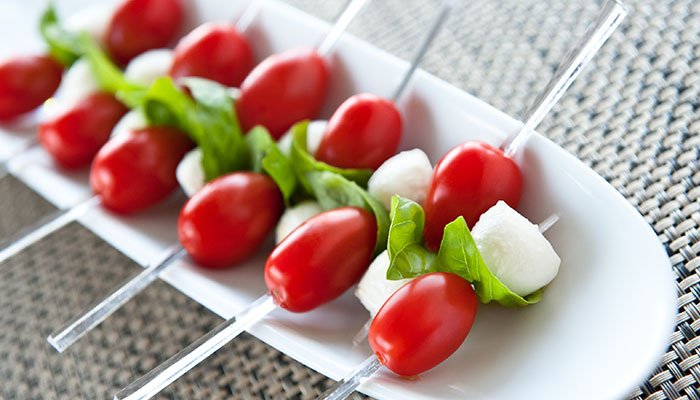 caprese skewers display image